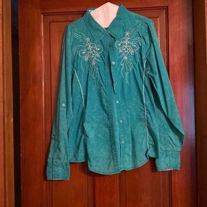 Women’s Button down western show shirt size XL